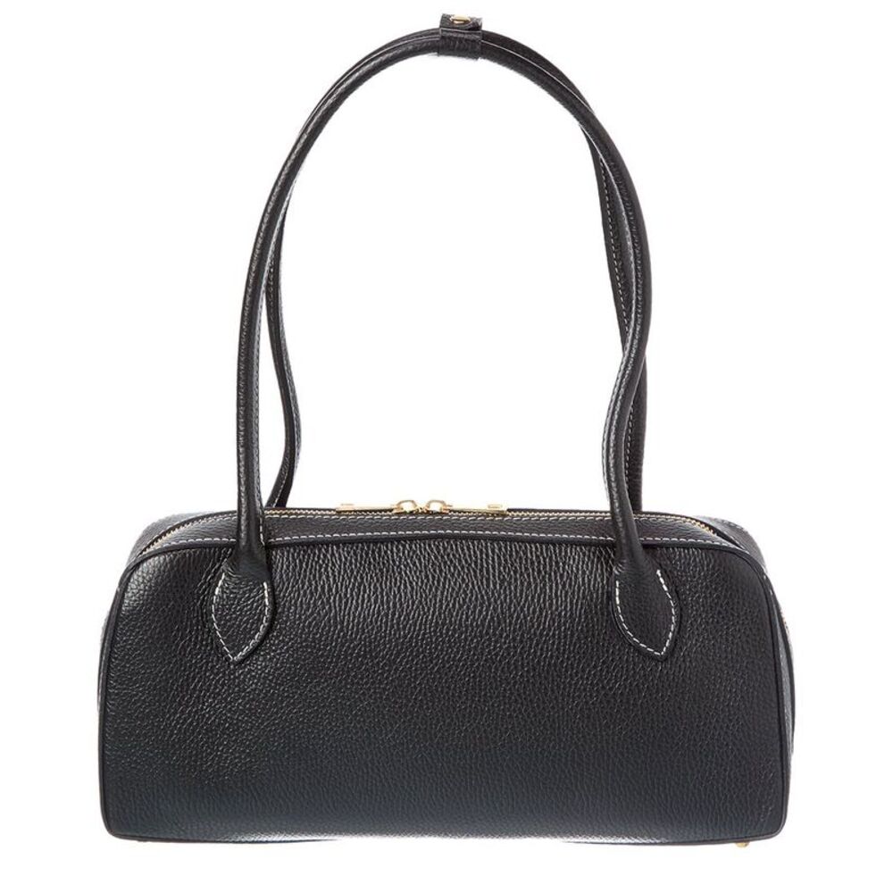 Isabella Rossetti Fleur Leather Handbag, Black